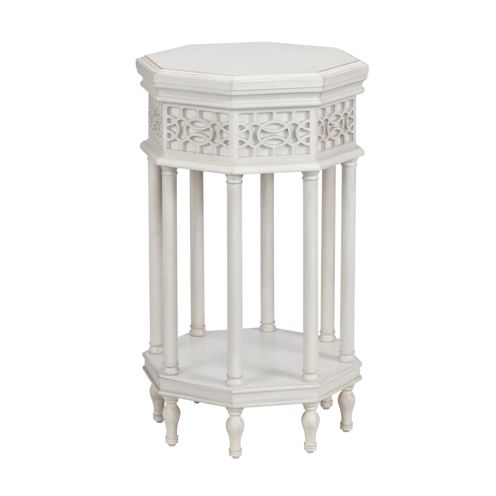Crestview Collection Fairmont White Round Accent Table - Image 2