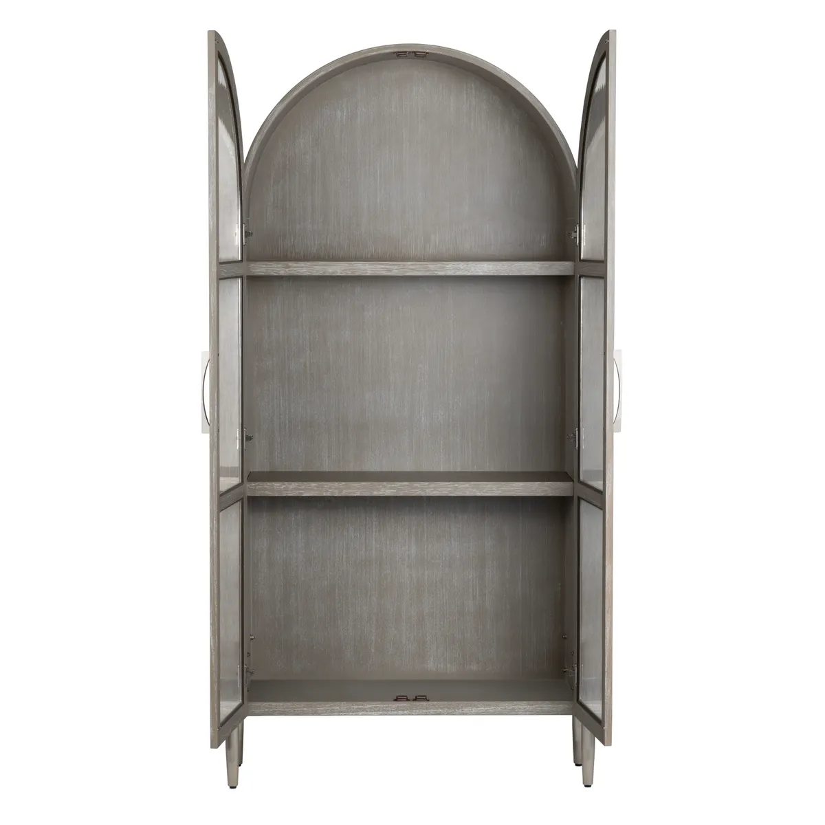 Crestview Collection Finnley Distressed White Oak Curio Cabinet - Image 6
