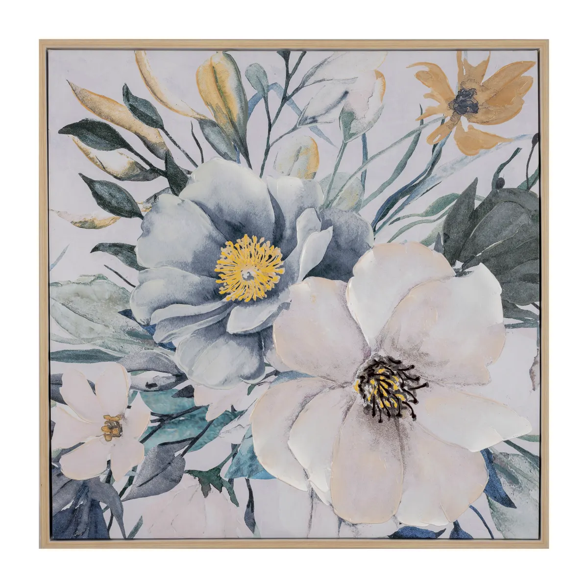 Crestview Collection Flower Power Wood Frame Canvas Wall Art