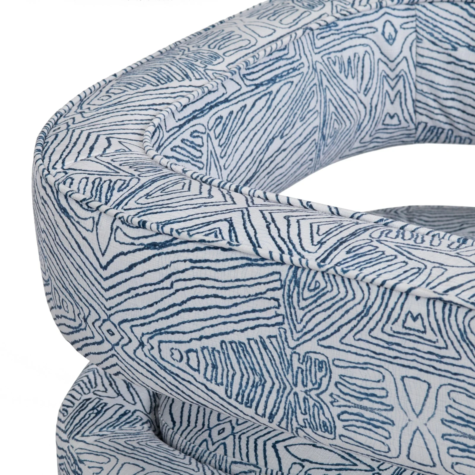 Crestview Collection Forma Blue and White Accent Chair - Image 3