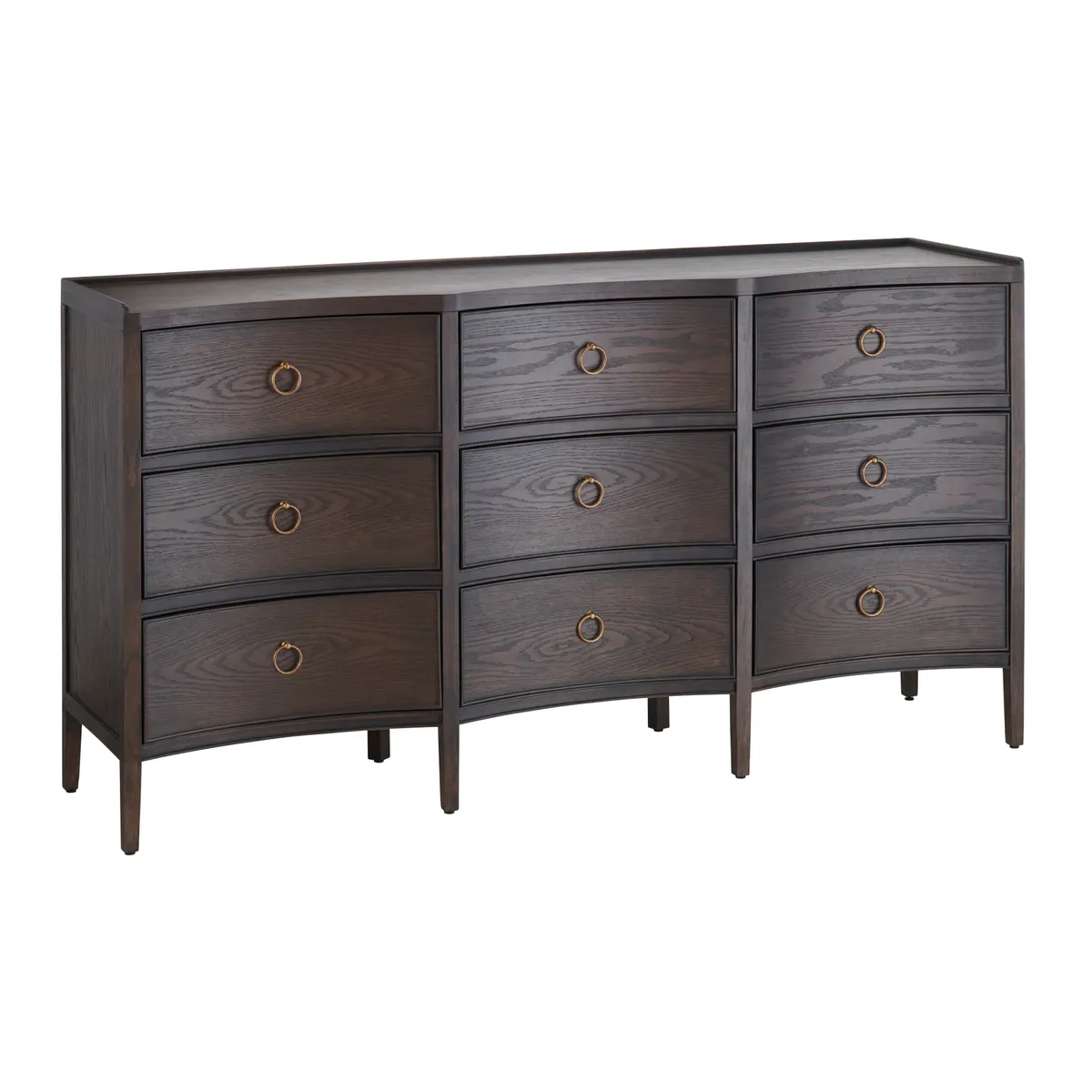 Crestview Collection Franklin Dark Brown Nine- Drawer Dresser - Image 2