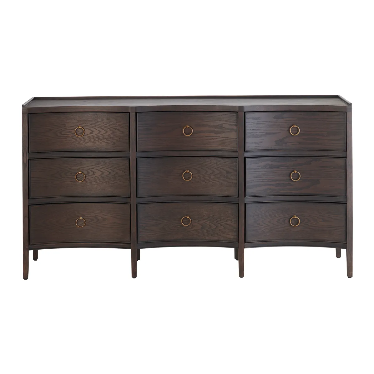 Crestview Collection Franklin Dark Brown Nine- Drawer Dresser - Image 6