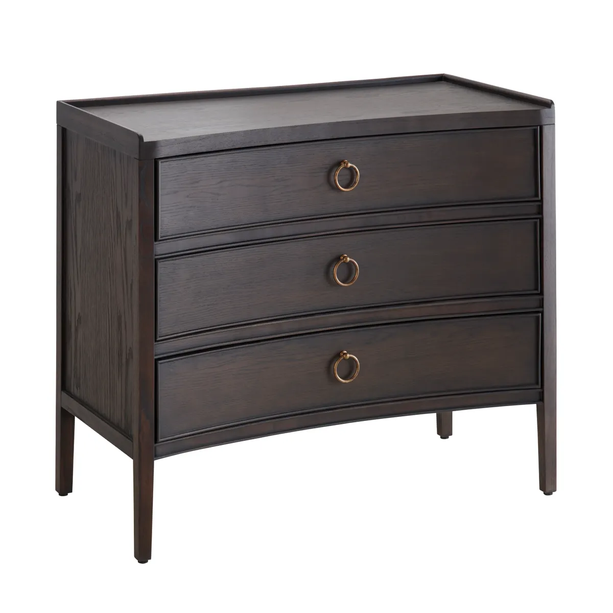 Crestview Collection Franklin Dark Brown Three- Drawer Chest - Image 3