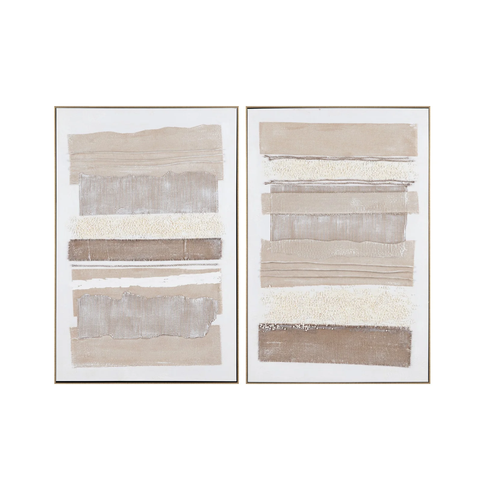 Crestview Collection Frayed Lines Wall Art ~ Set Of 2 - Image 3