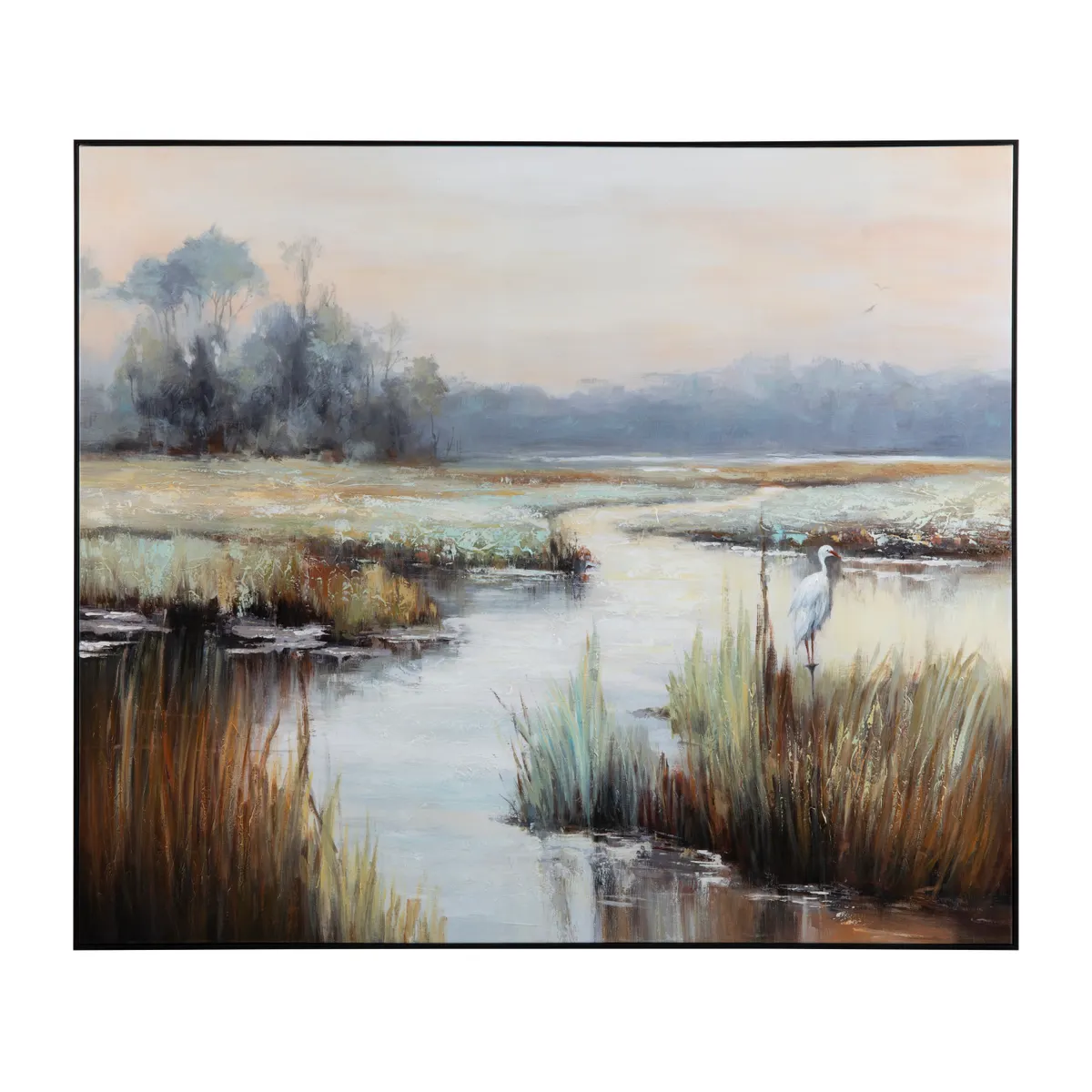 Crestview Collection Gazing Egret Hand Finished Wall Art - Image 2