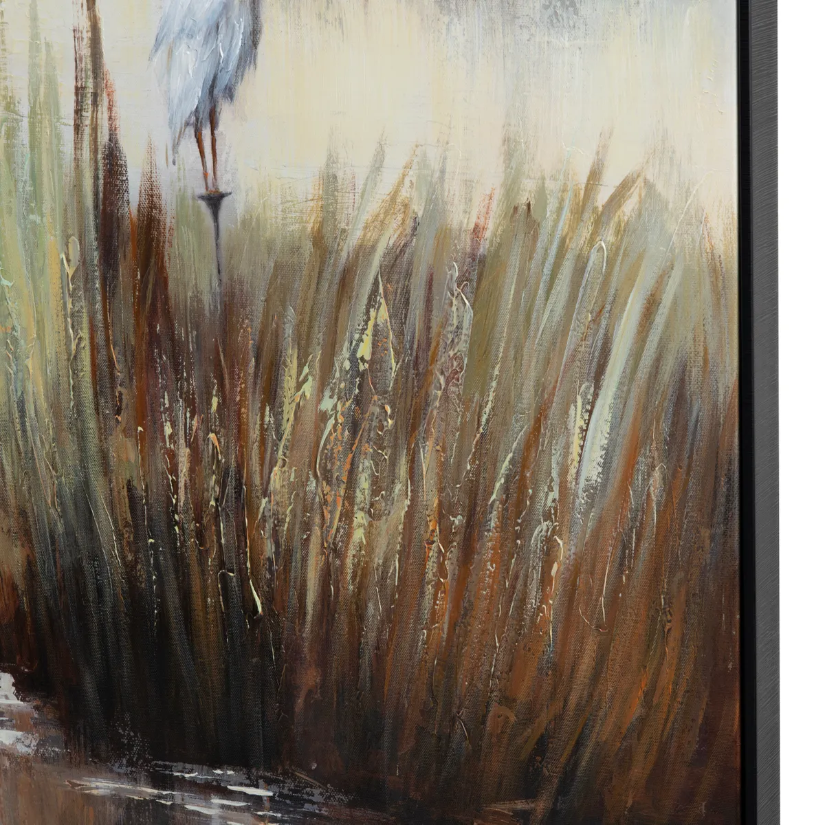 Crestview Collection Gazing Egret Hand Finished Wall Art - Image 3
