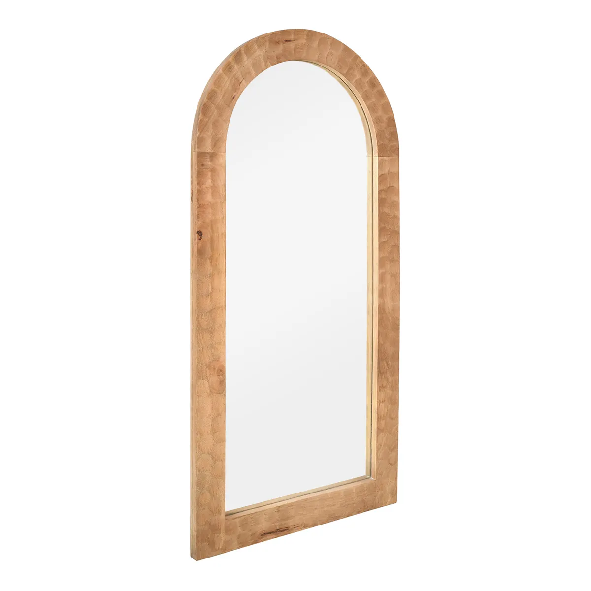 Crestview Collection Gibson 1 Carved Natural Wood Arched Mirror - Image 2
