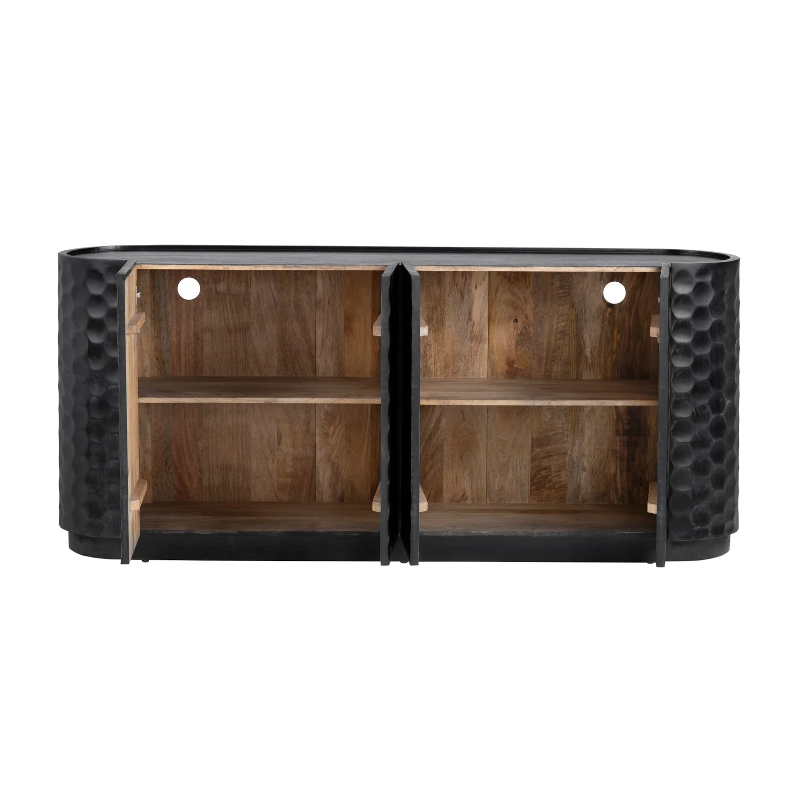 Crestview Collection Gibson Black 4- Door Sideboard - Image 3