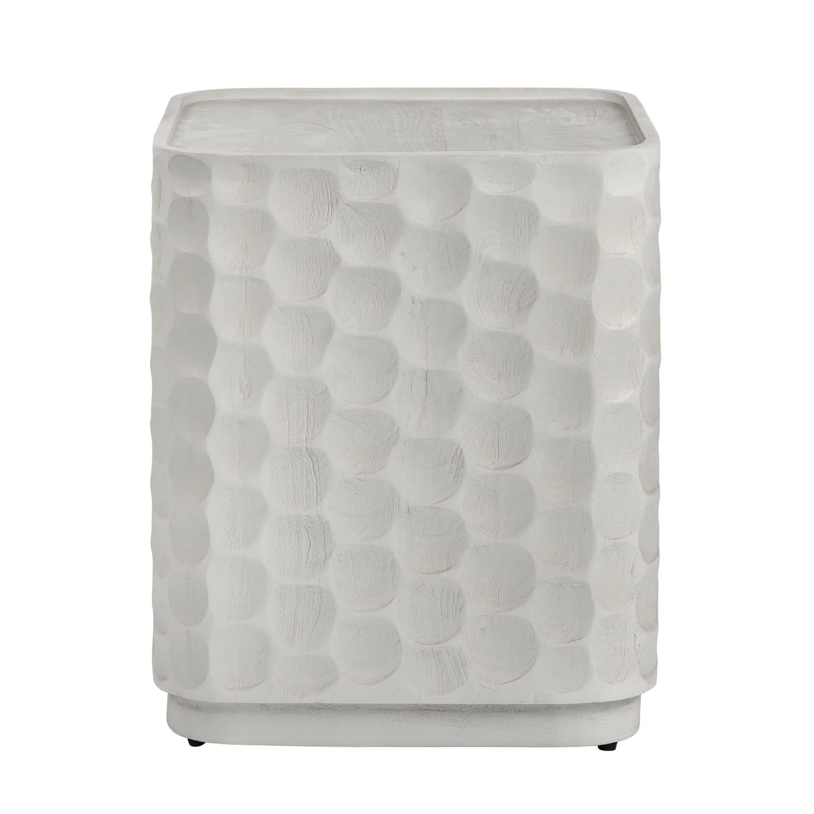 Crestview Collection Gibson White Modern End Table - Image 2