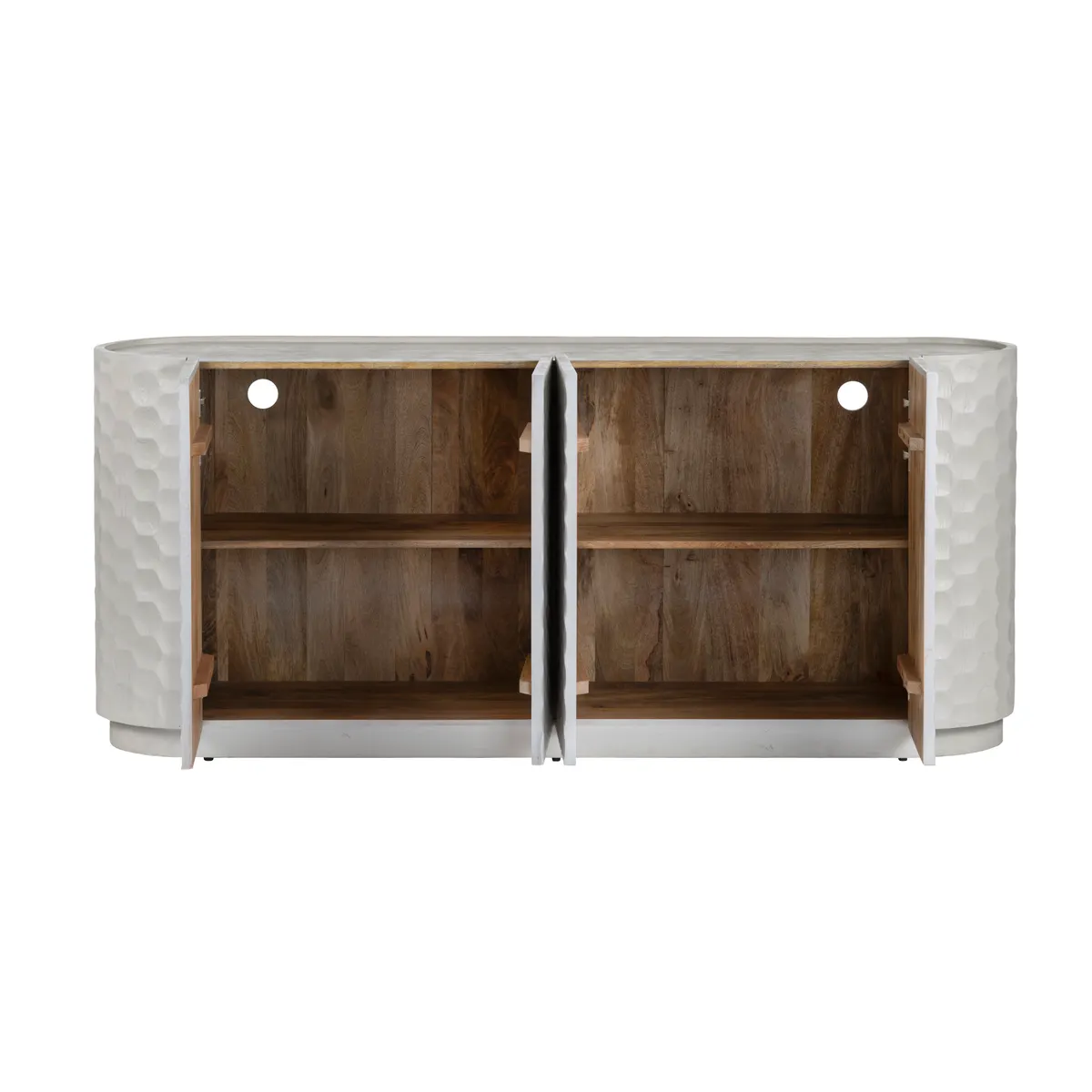 Crestview Collection Gibson White Four- Door Sideboard - Image 4