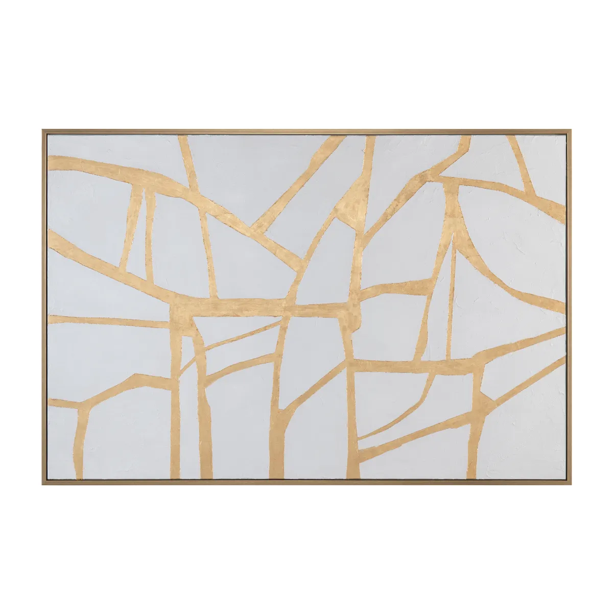 Crestview Collection Gold Lines Oversized Canvas Wall Art - Image 2
