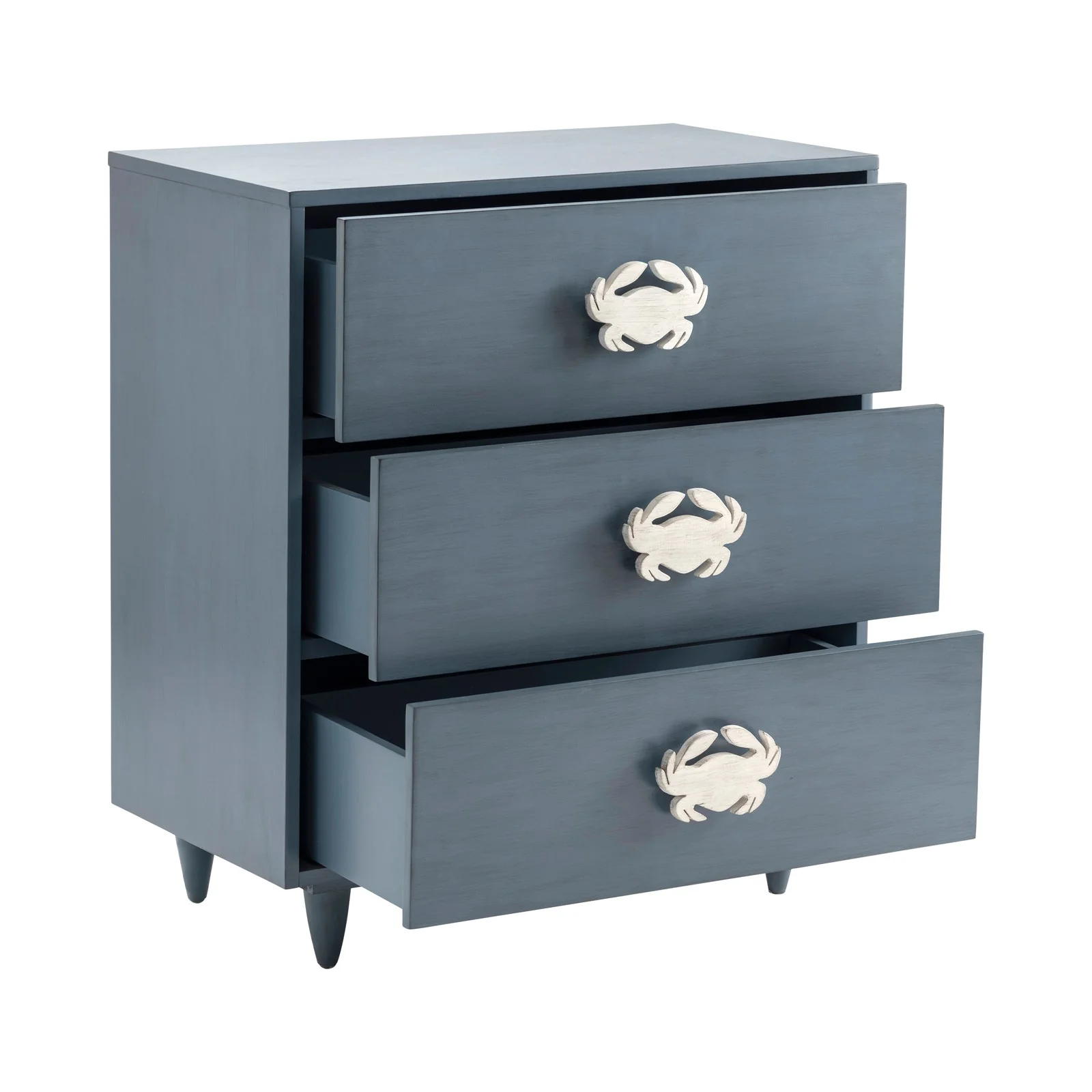 Crestview Collection Grand Bay Smoky Blue Acacia Wood Chest - Image 3