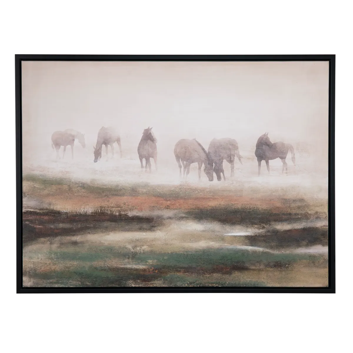 Crestview Collection Grazing Stallions Canvas Wall Art