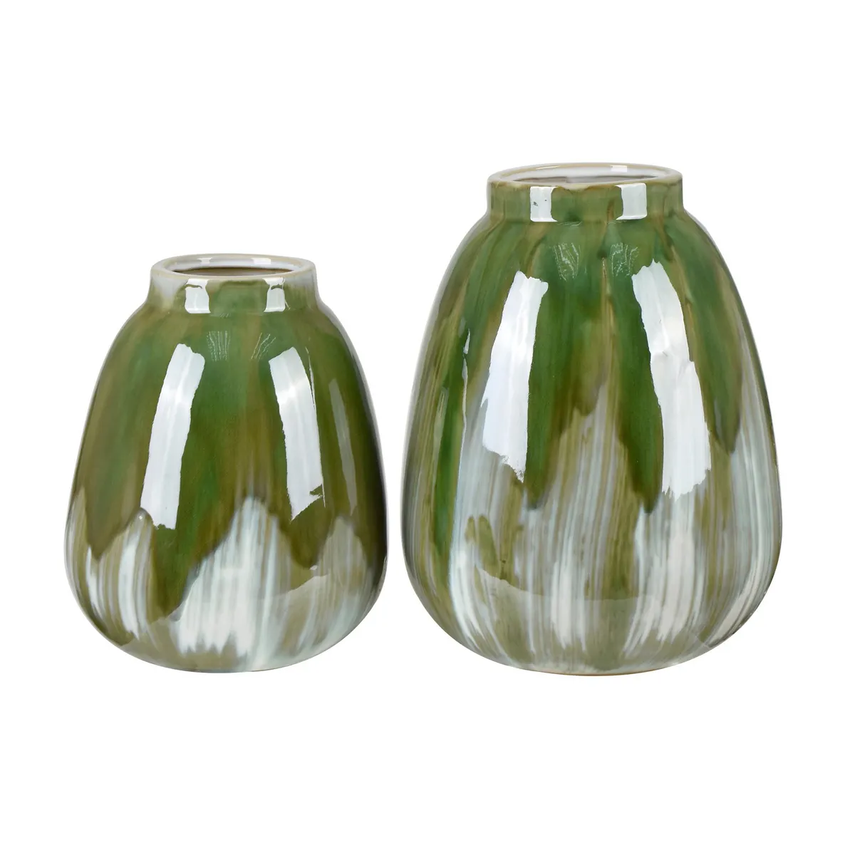 Crestview Collection Green Cluett Vases ~ Set Of 2