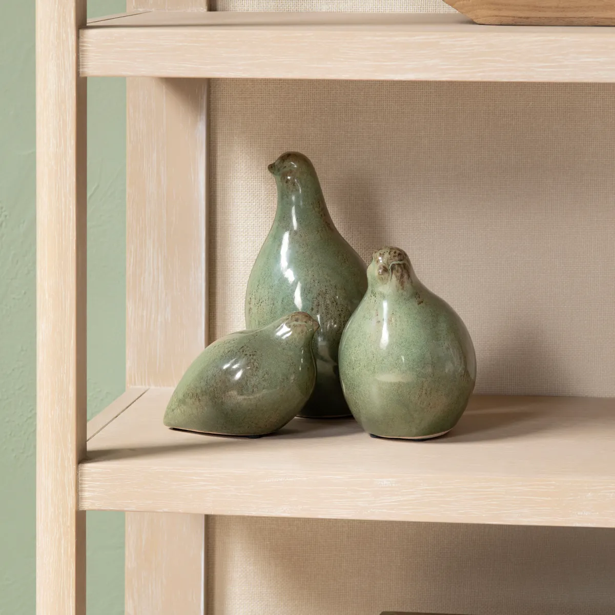 Crestview Collection Green Partridge Statues ~ Set Of 3 - Image 2