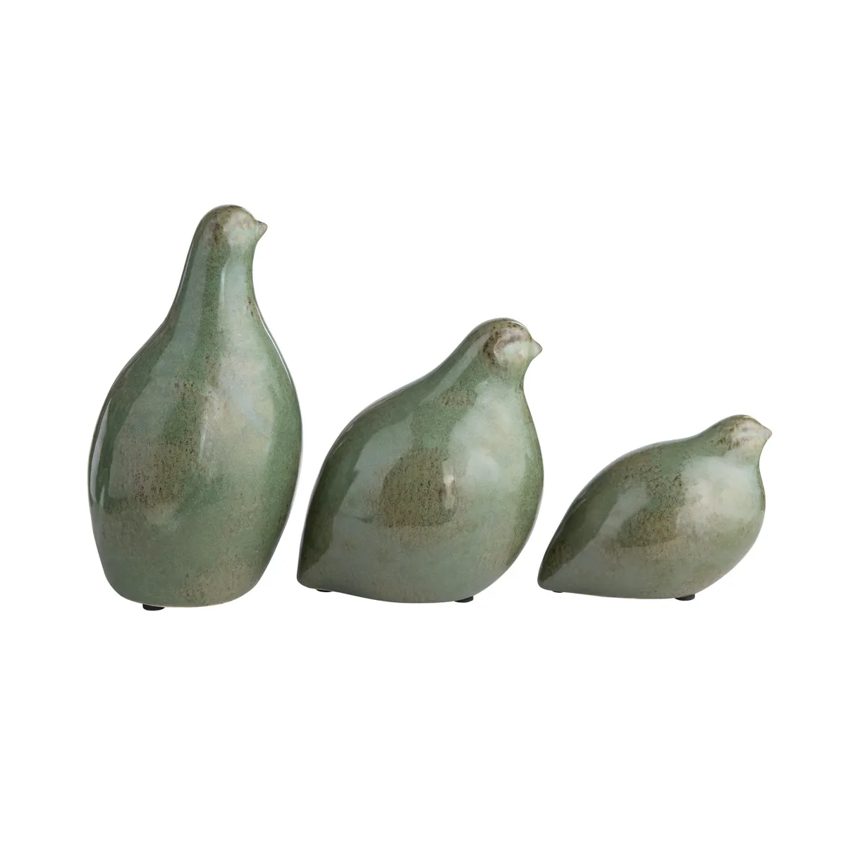 Crestview Collection Green Partridge Statues ~ Set Of 3 - Image 4
