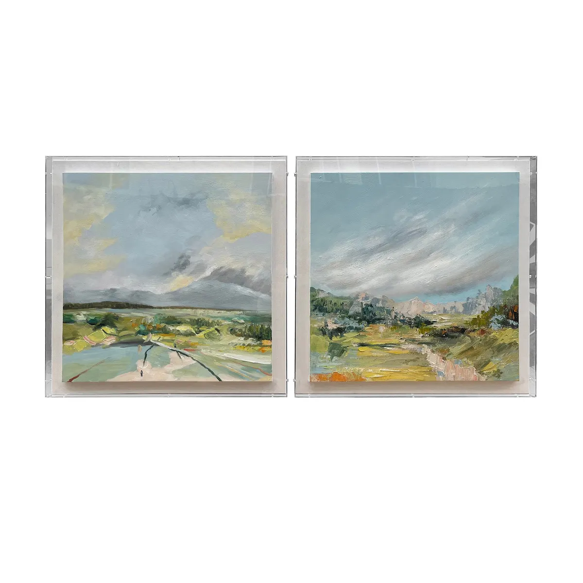 Crestview Collection Greene Lands Wall Art ~ Set Of 2