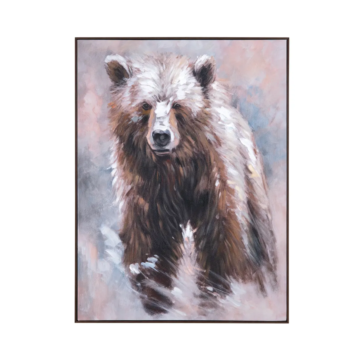 Crestview Collection Grizzly Hand Painted Wall Art - Image 2