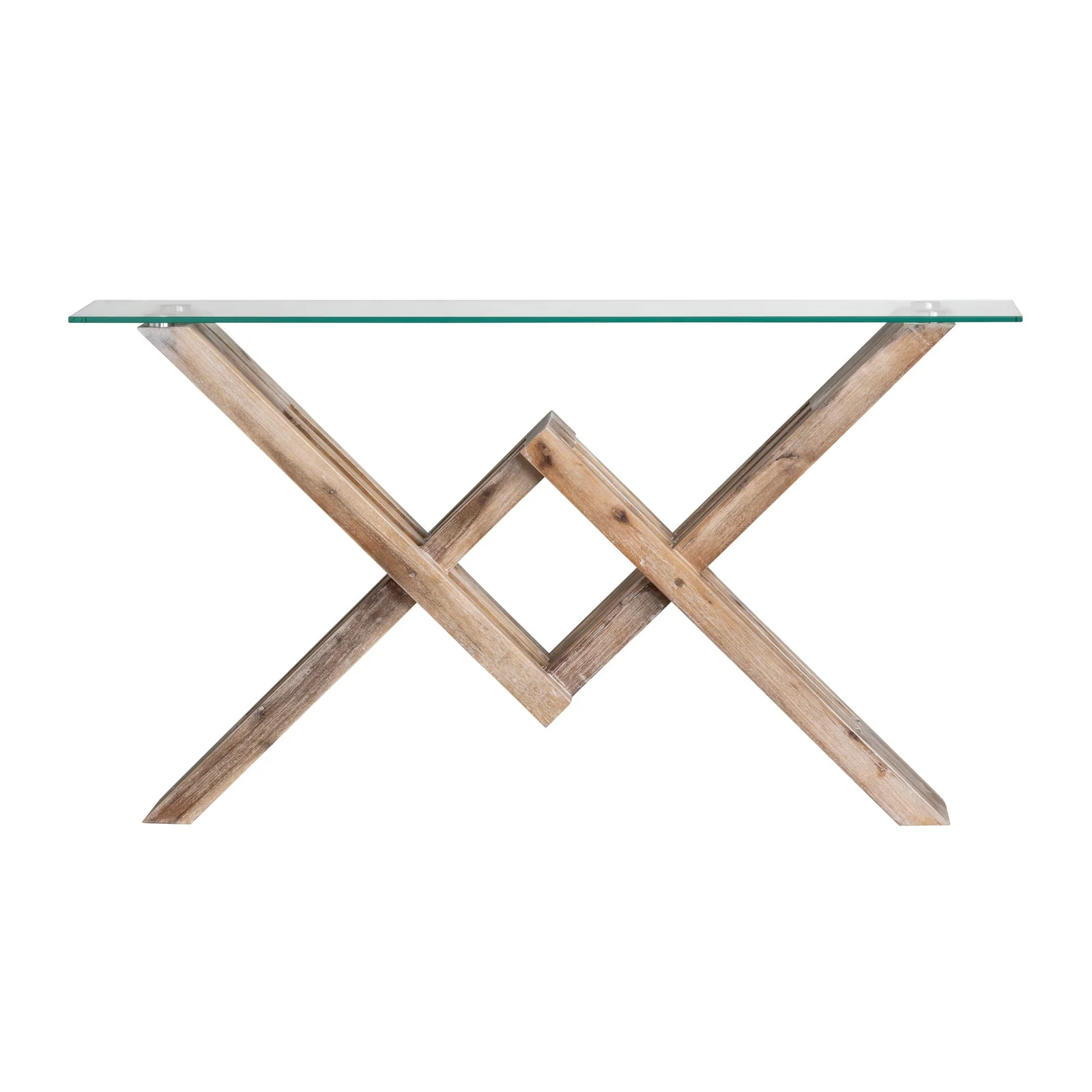 Crestview Collection Hanson Acacia Wood Console Table - Image 3