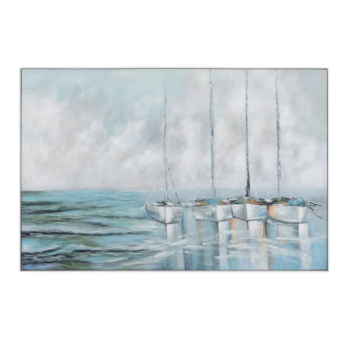 Crestview Collection Harbor Reflections Hand Painted Wall Art