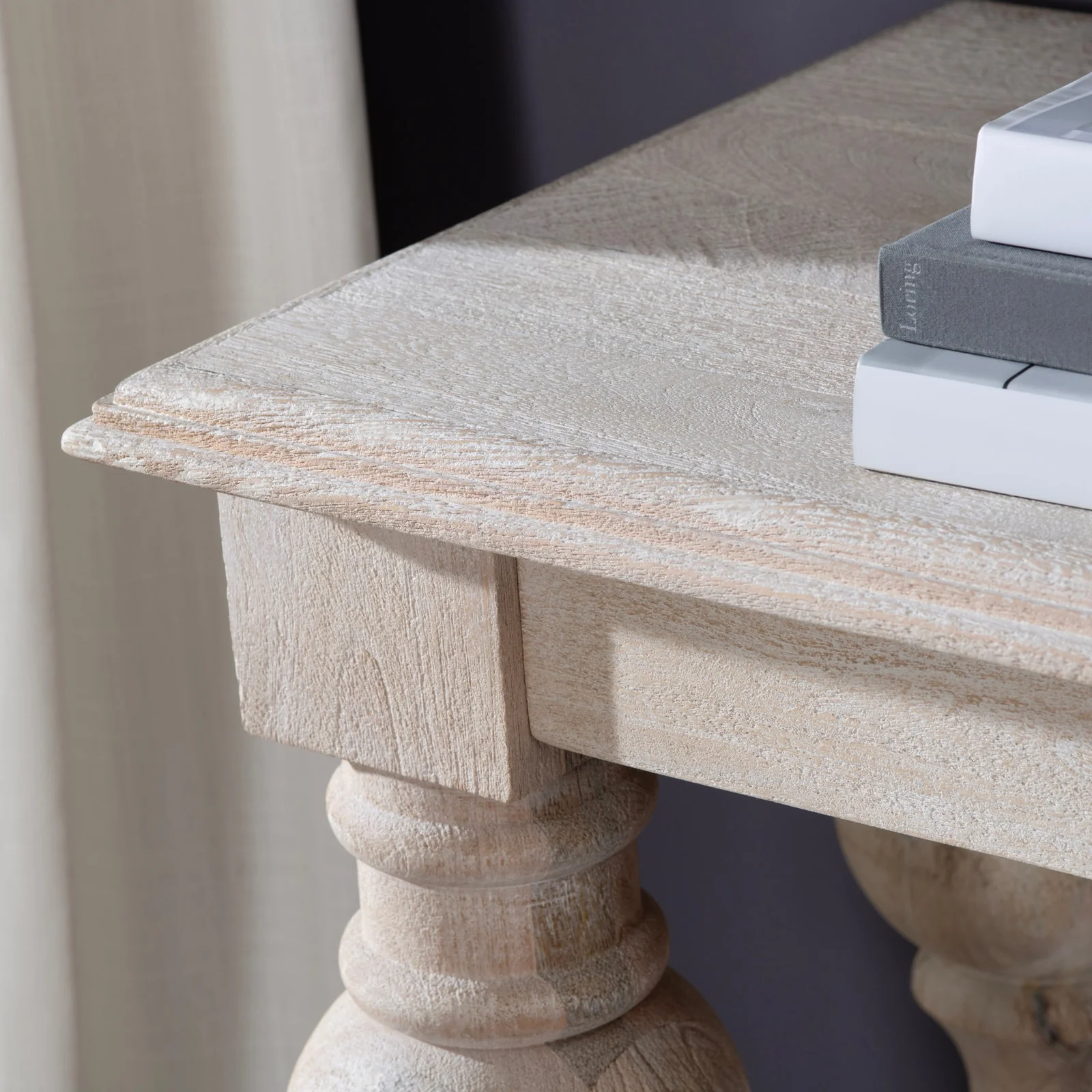 Crestview Collection Harvest Light Blonde Mango Wood Console Table - Image 6