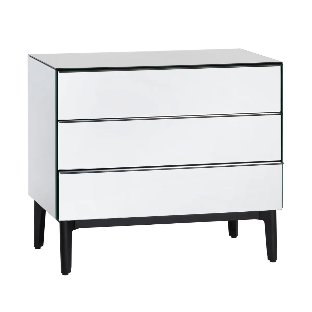 Crestview Collection Henley Mirror Three-Drawer Chest