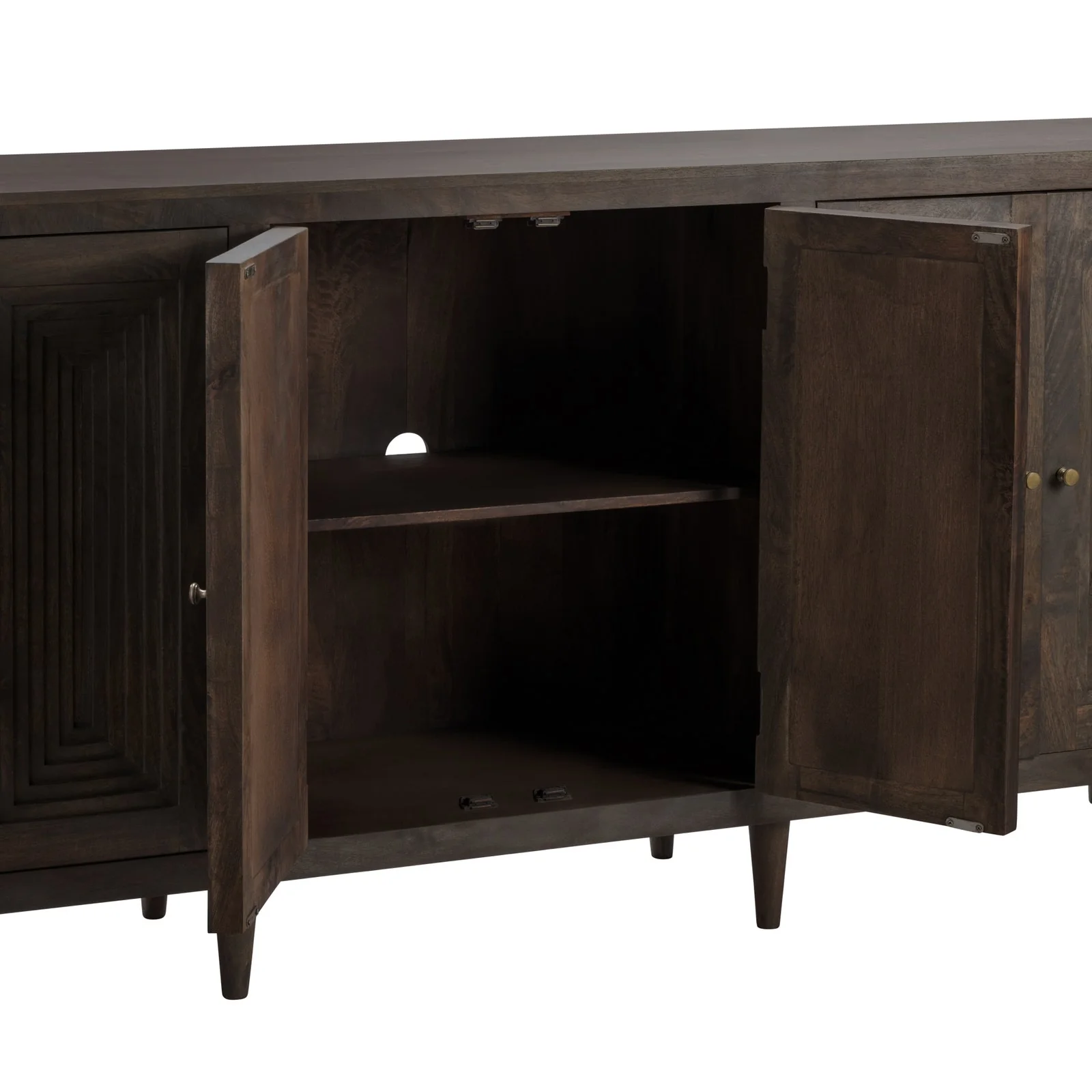 Crestview Collection Highland Park Dark Brown Mango Wood Sideboard - Image 4