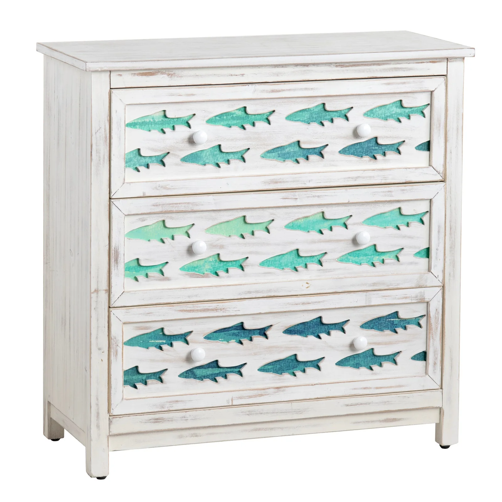 Crestview Collection Hilton Head White Wash Costal Chest - Image 3
