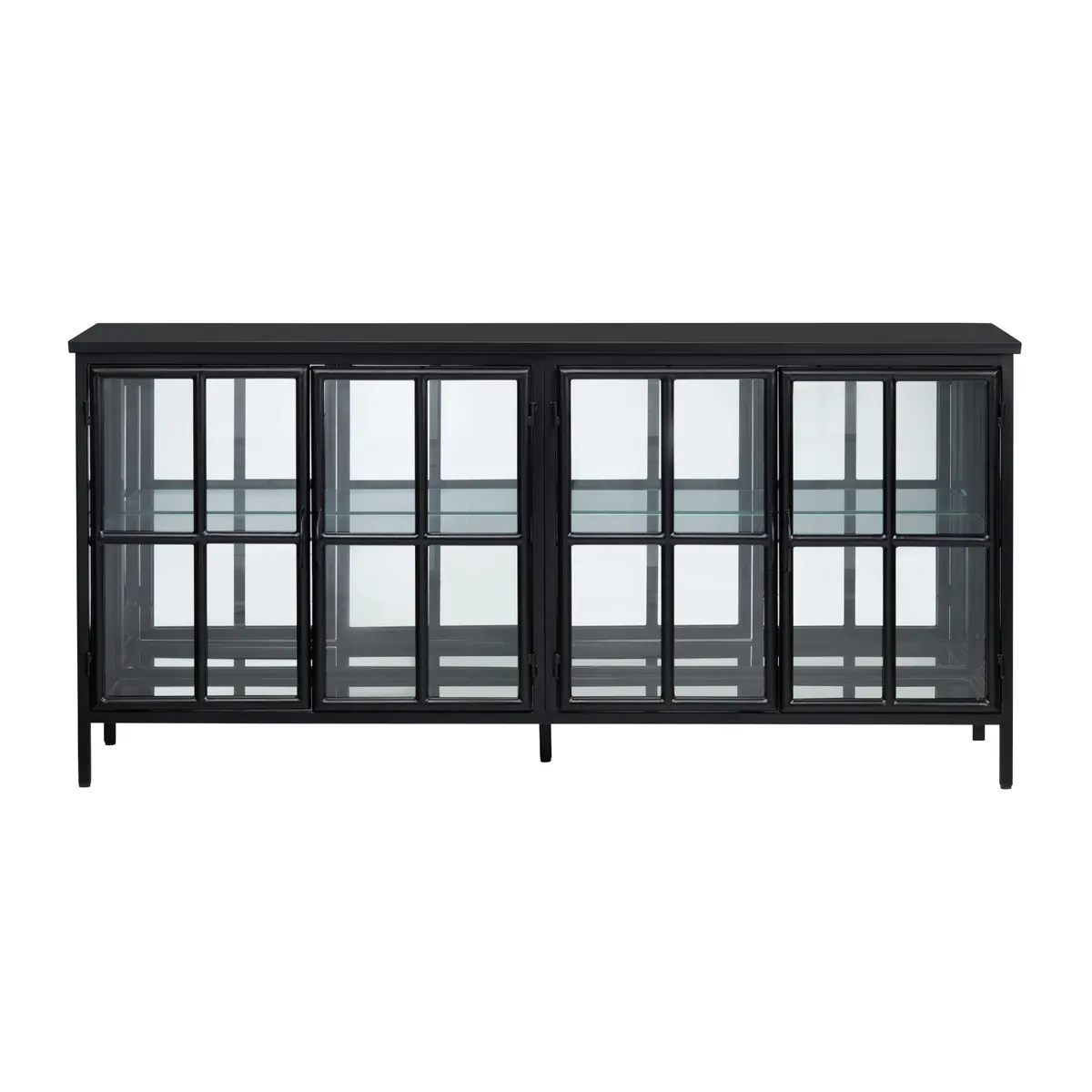 Crestview Collection Hopkins Four- Door Black Sideboard - Image 2
