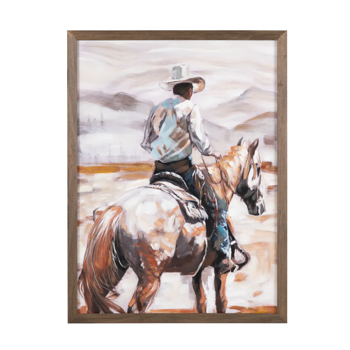 Crestview Collection Horseback Hand Painted Wall Art