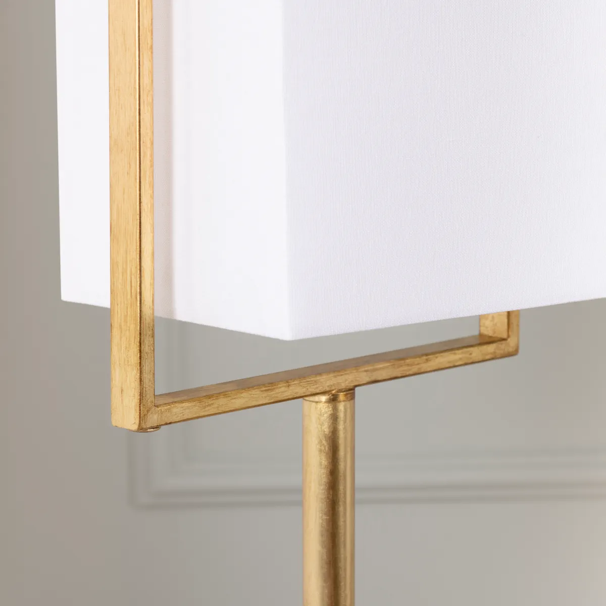 Crestview Collection Huxley Stunning Gold Leaf Floor Lamp - Image 3