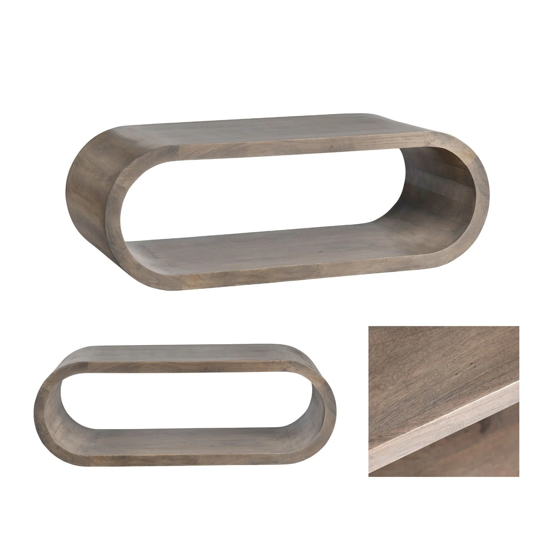 Crestview Collection Infinity Modern Rounded Coffee Table - Image 3