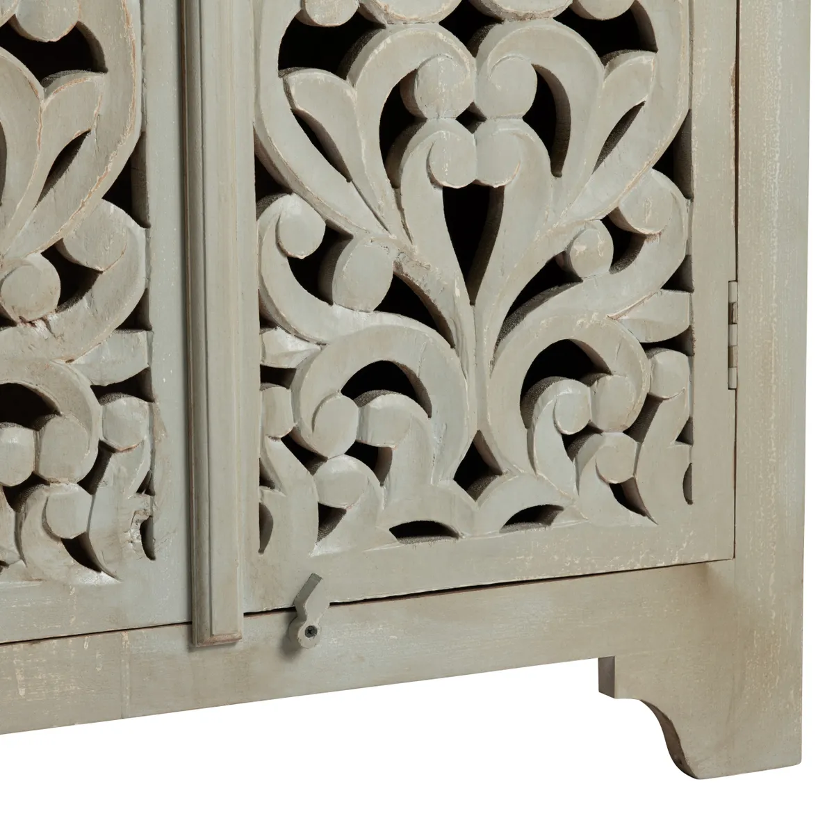 Crestview Collection Ishana Tall Mango Wood Cabinet - Image 5