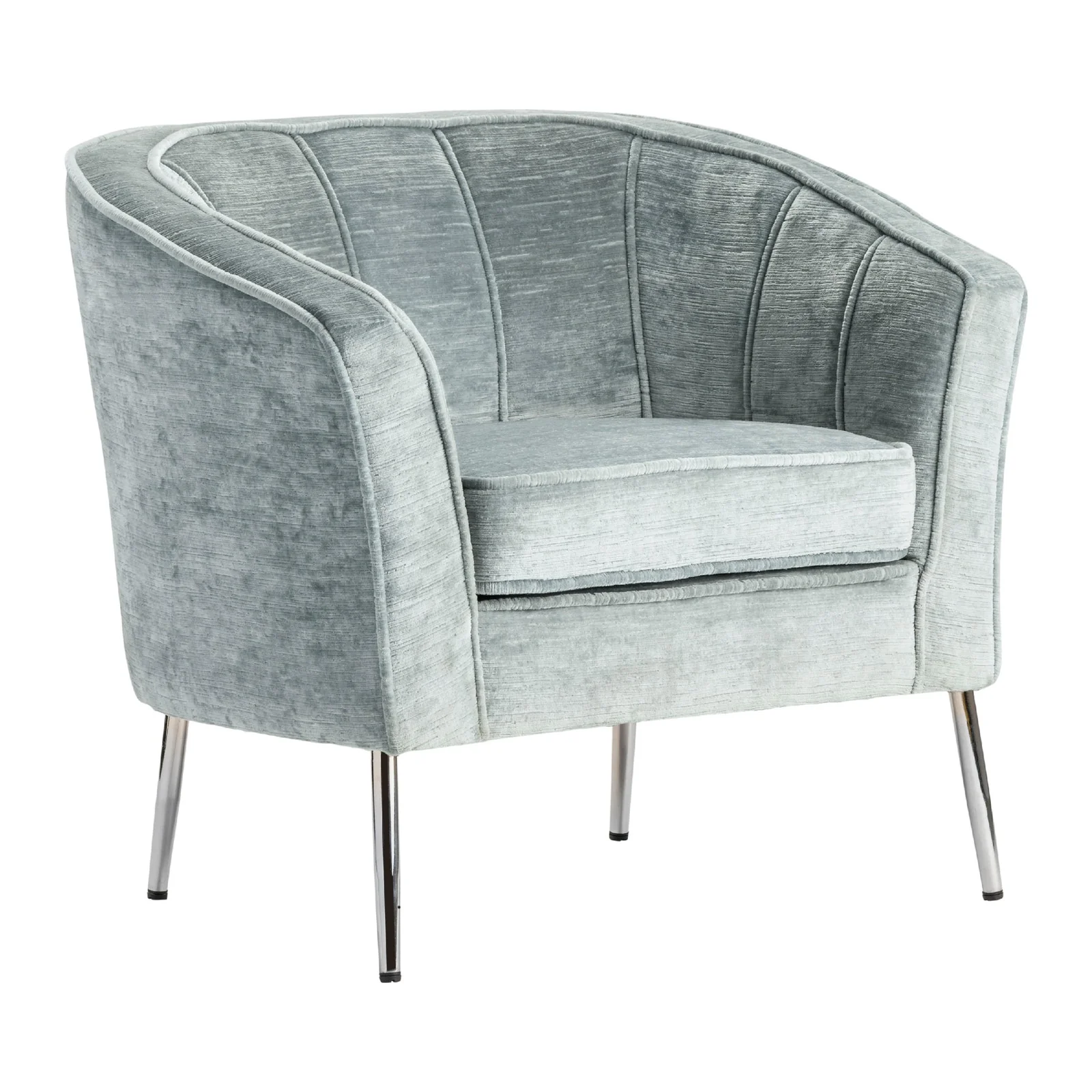 Crestview Collection Jefferson Light Grey Velvet Accent Chair - Image 2