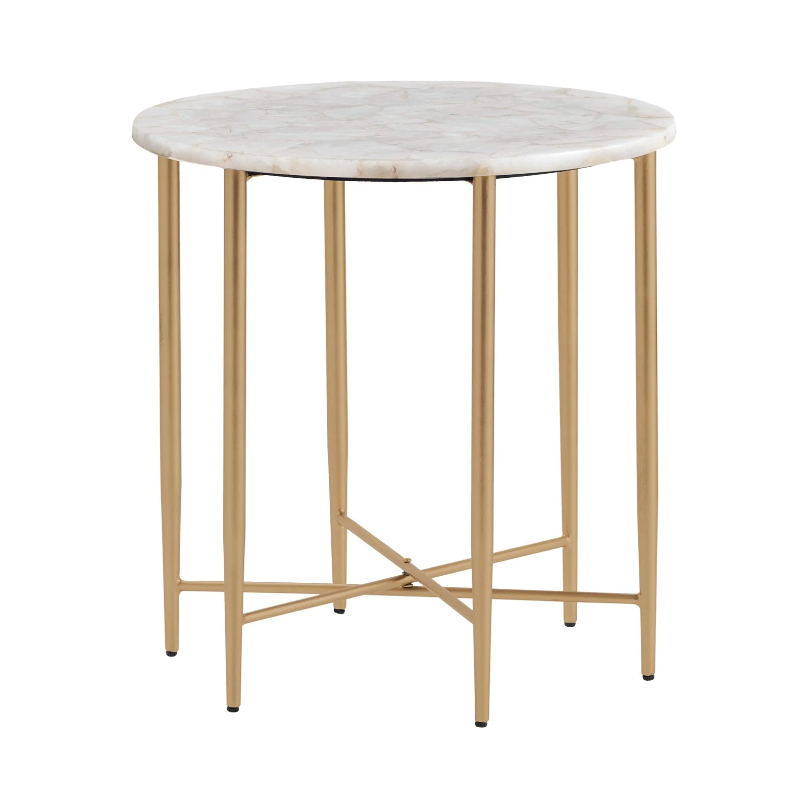 Crestview Collection Katherine White Marble Accent Table - Image 3