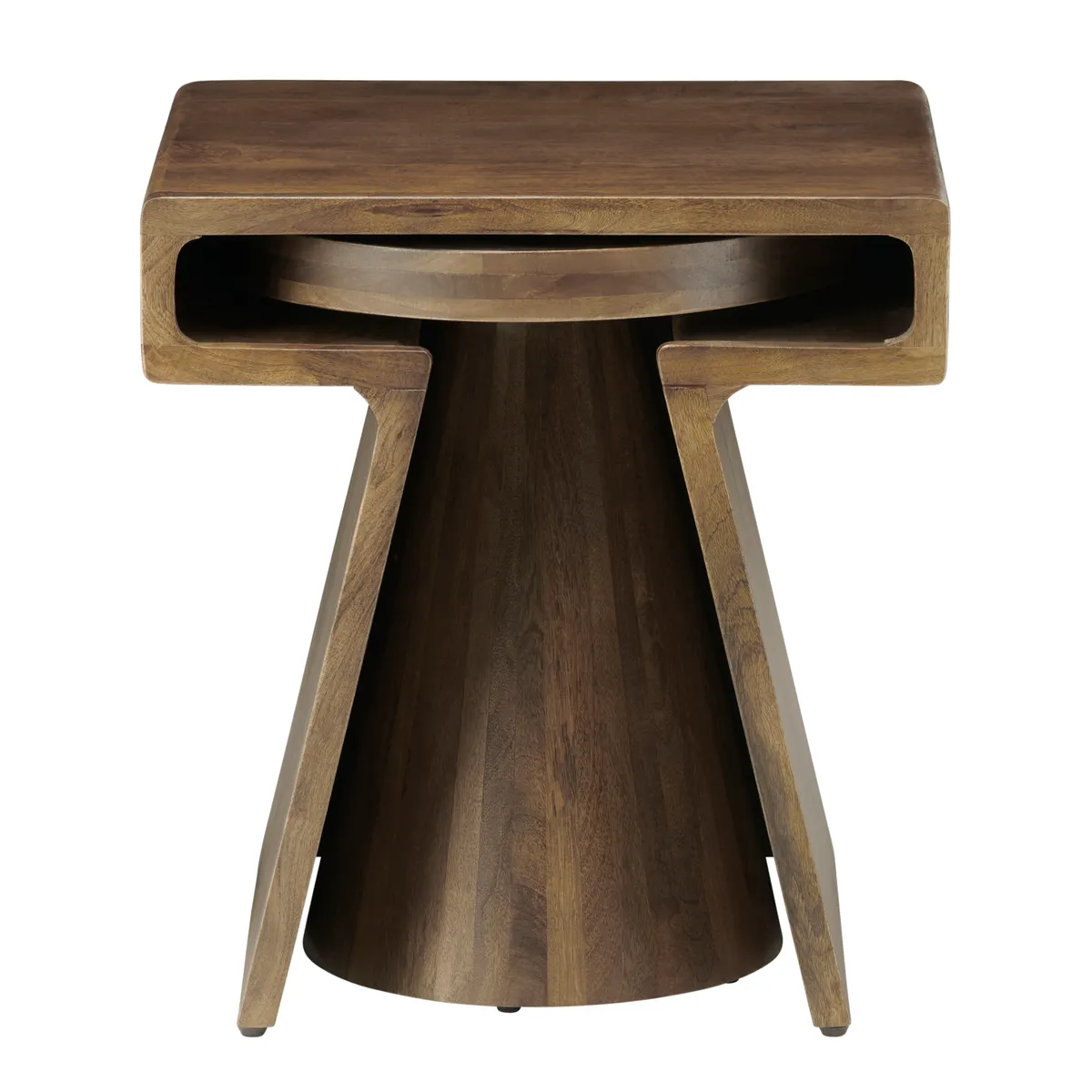 Crestview Collection Keppler Modern Organic Brown Nesting Tables - Image 2