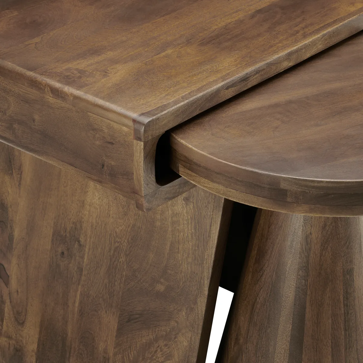 Crestview Collection Keppler Modern Organic Brown Nesting Tables - Image 4