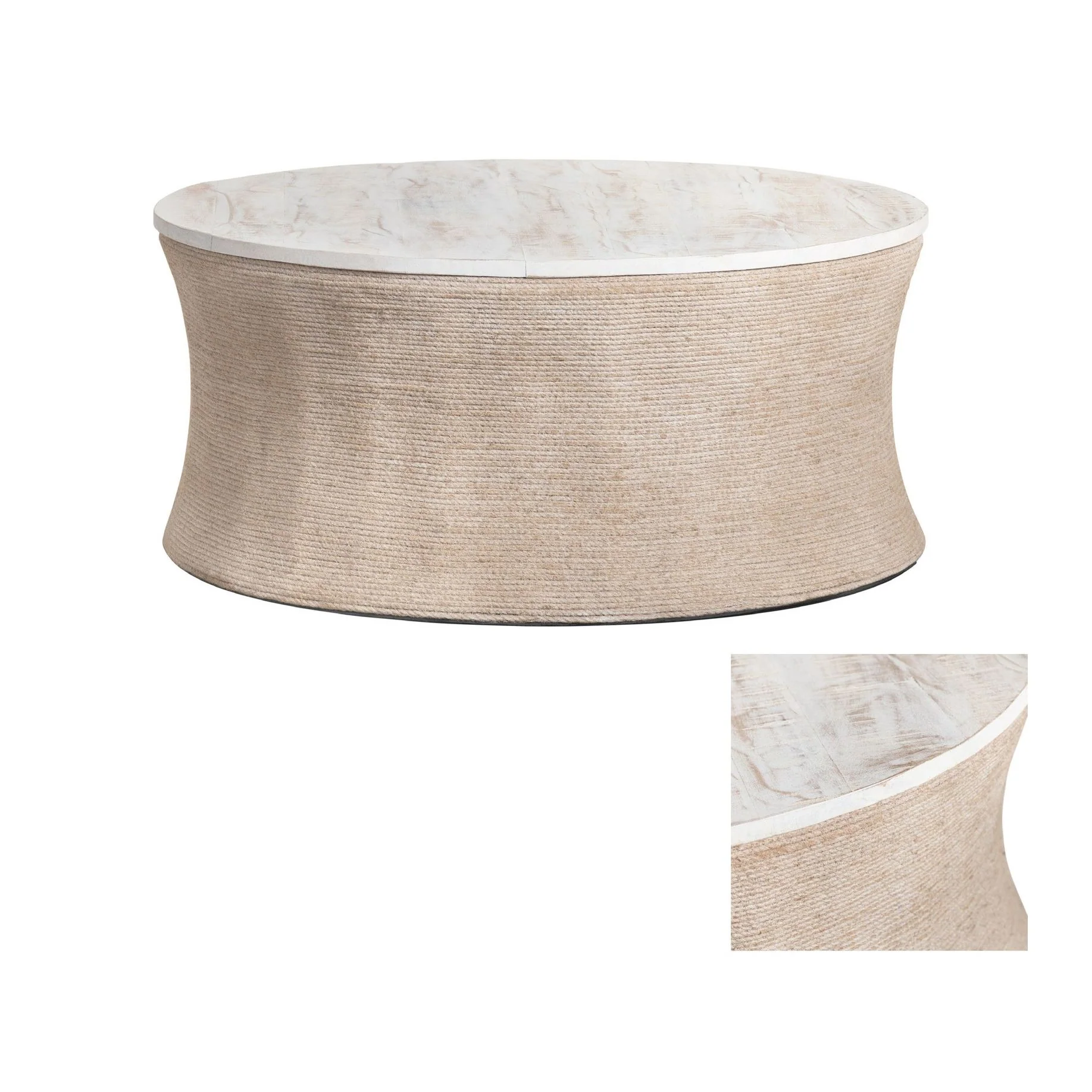 Crestview Collection Key Largo Mango Wood Wrapped in Rope Coffee Table - Image 3