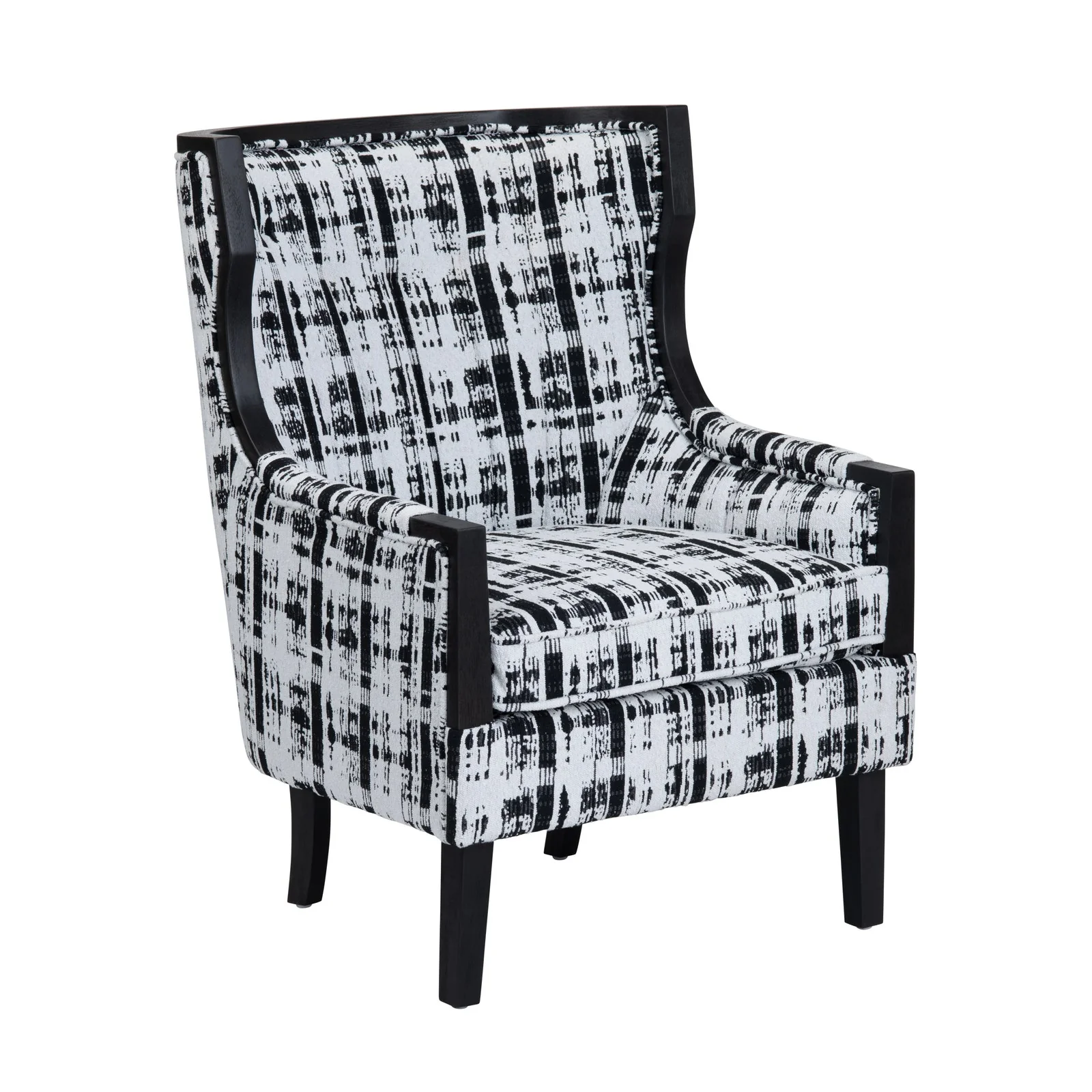 Crestview Collection Kimble Black and White Pattern Accent Chair
