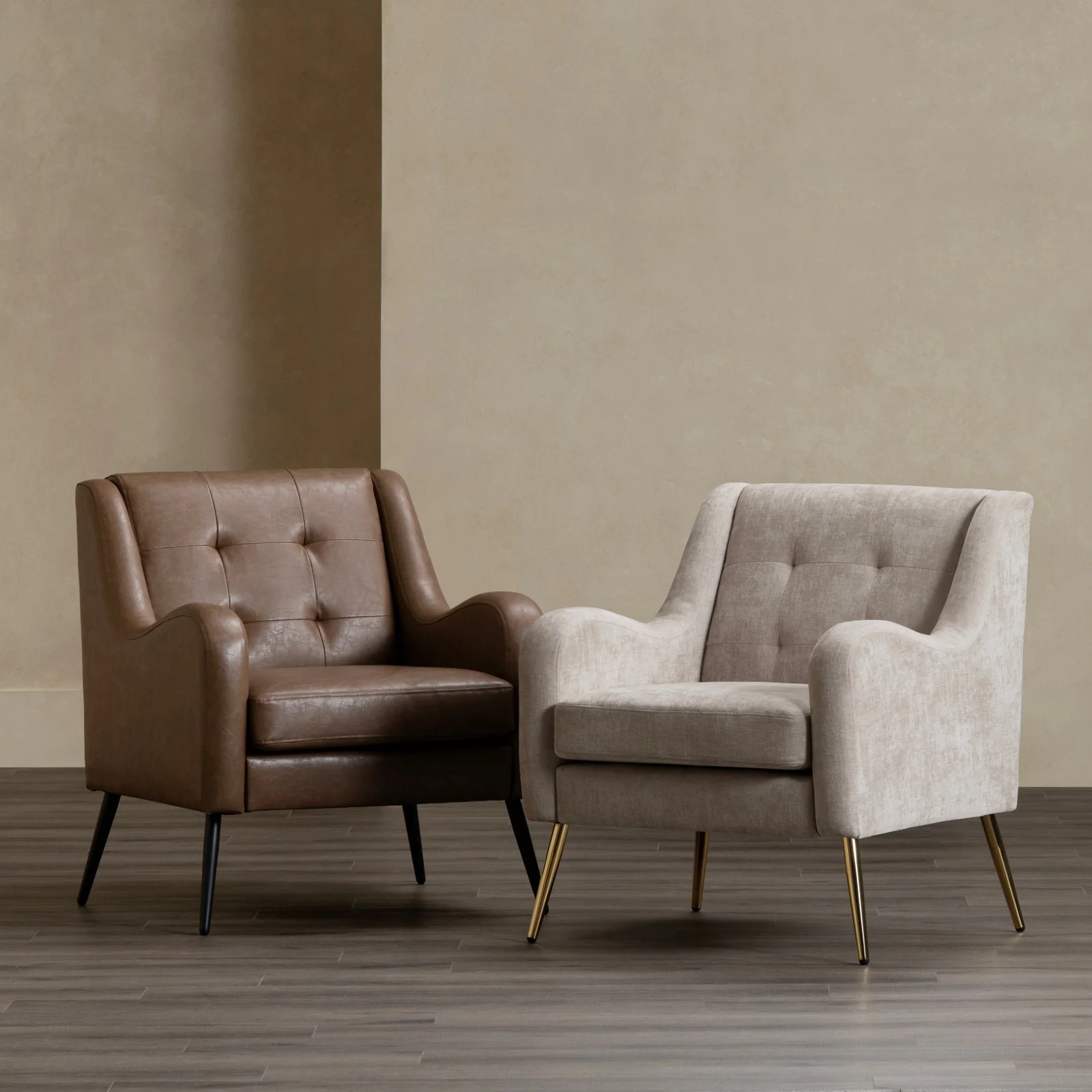 Crestview Collection Lanna Cream Tufted Accent Chair - Image 2