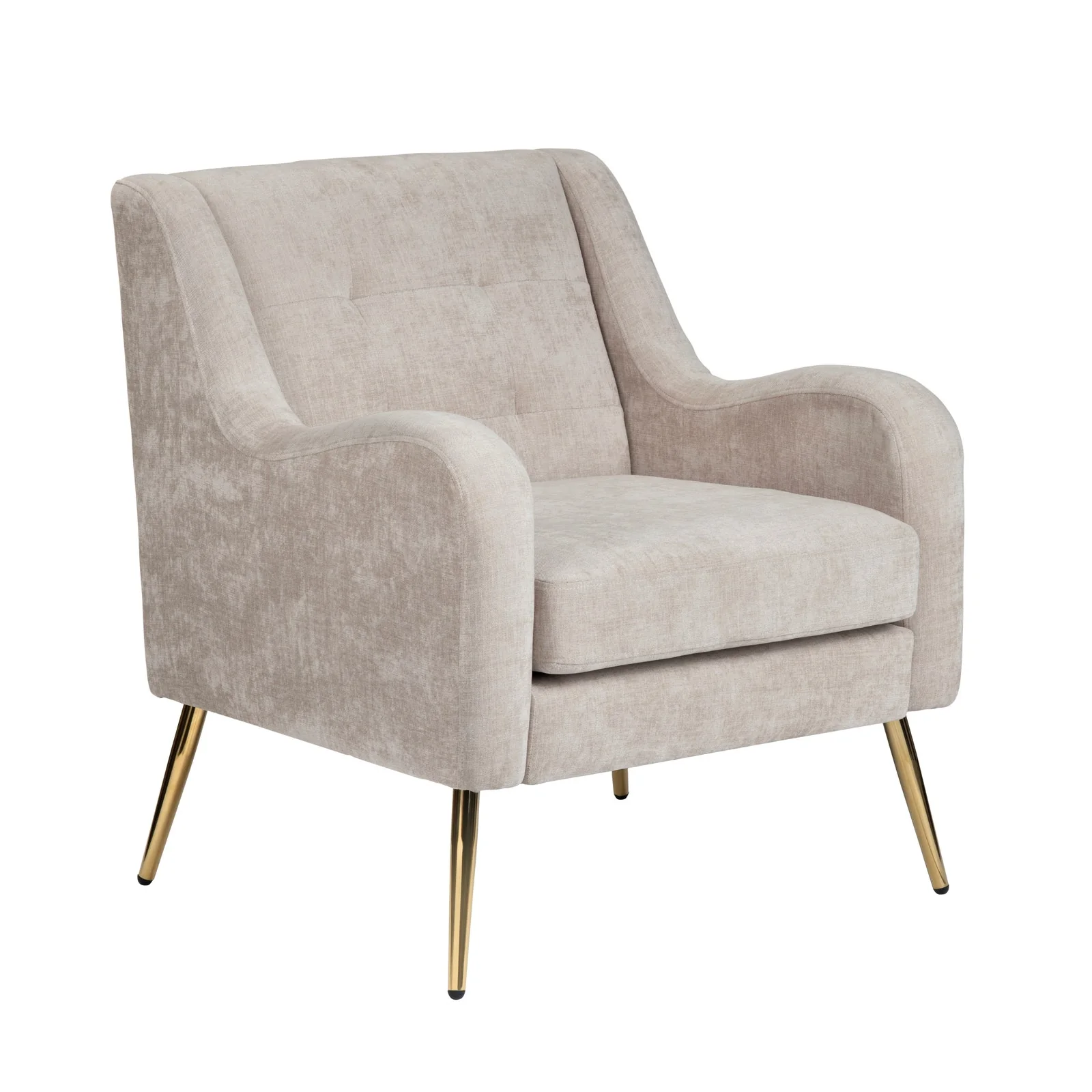 Crestview Collection Lanna Cream Tufted Accent Chair - Image 3