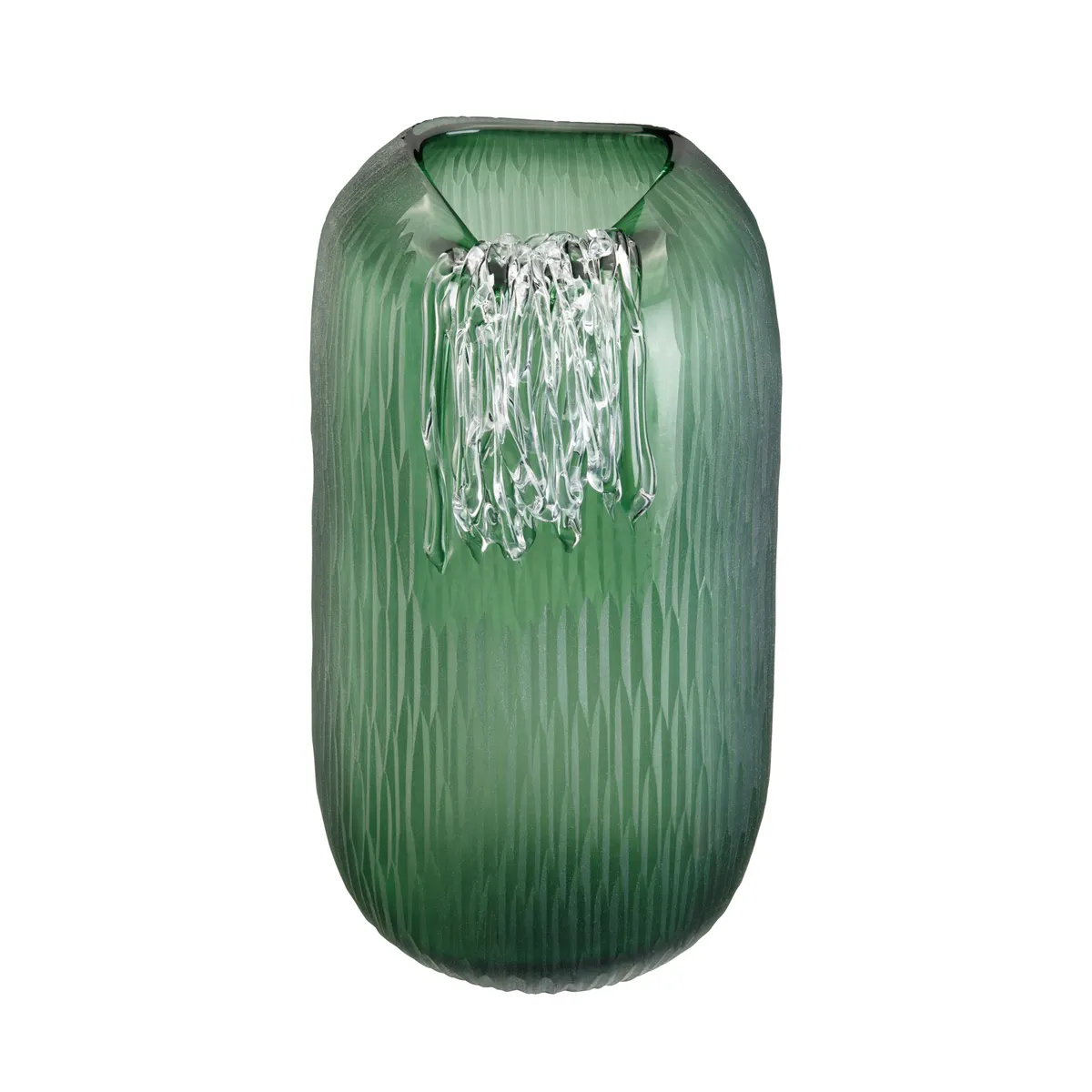 Crestview Collection Large Glass Green Glenmore Vase