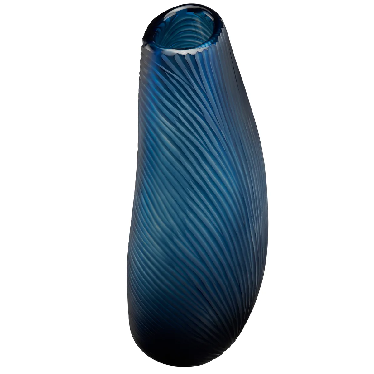 Crestview Collection Large Whaley Blue Glass Vase - Image 3