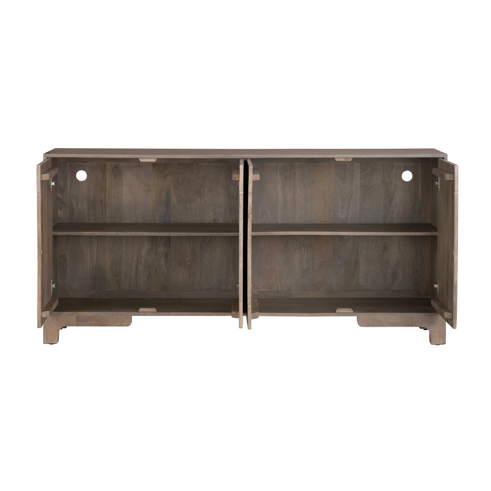 Crestview Collection Laurelwood Two- Tone Gray Sideboard - Image 4