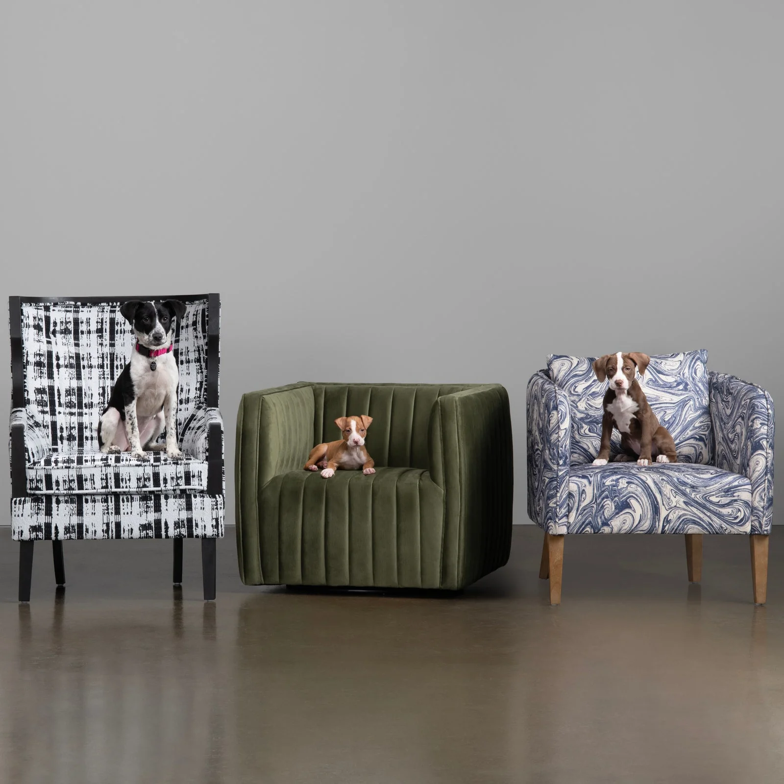 Crestview Collection Leary Blue and White Accent Chair - Image 2