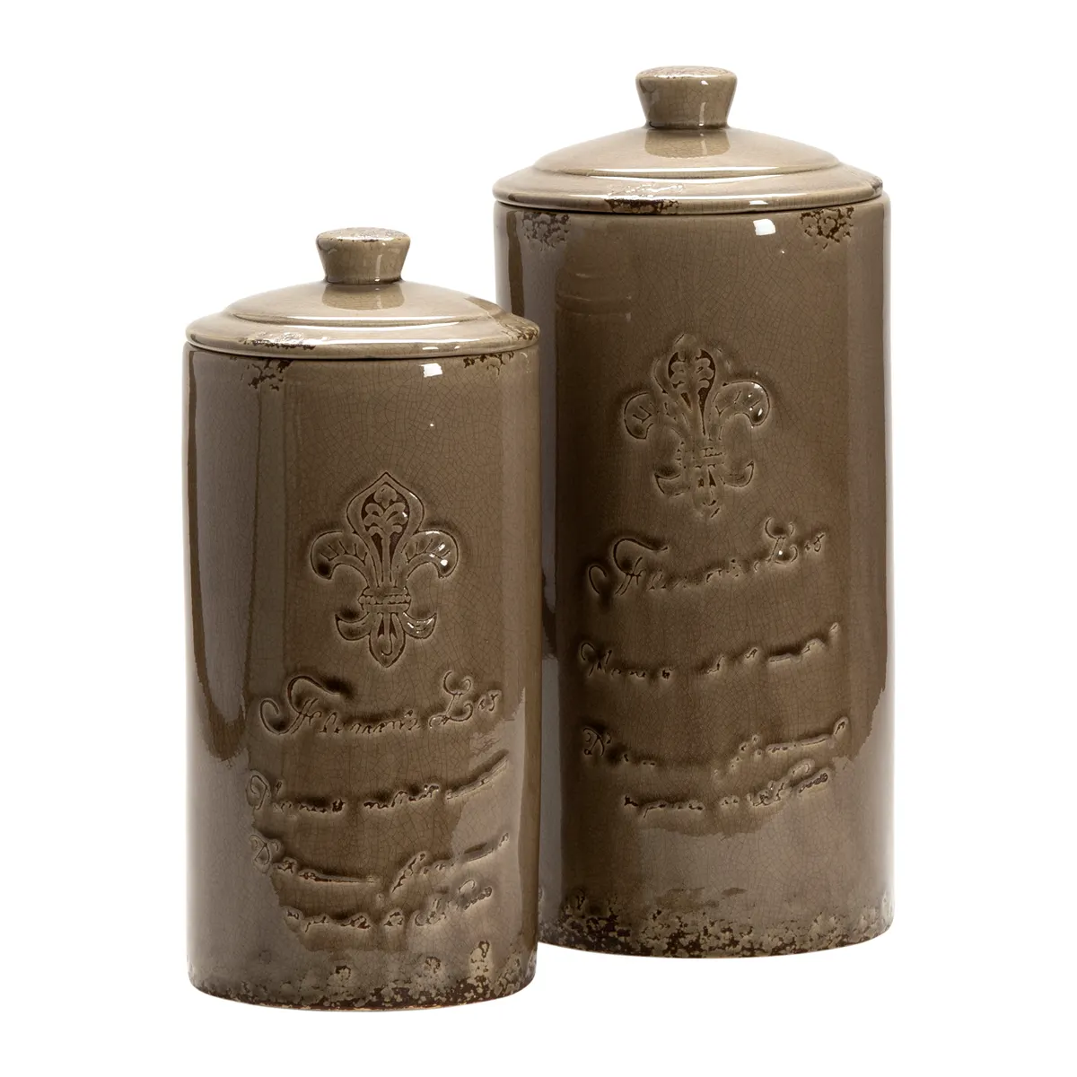 Crestview Collection Lefler Lidded Glass Vases ~ Set Of 2