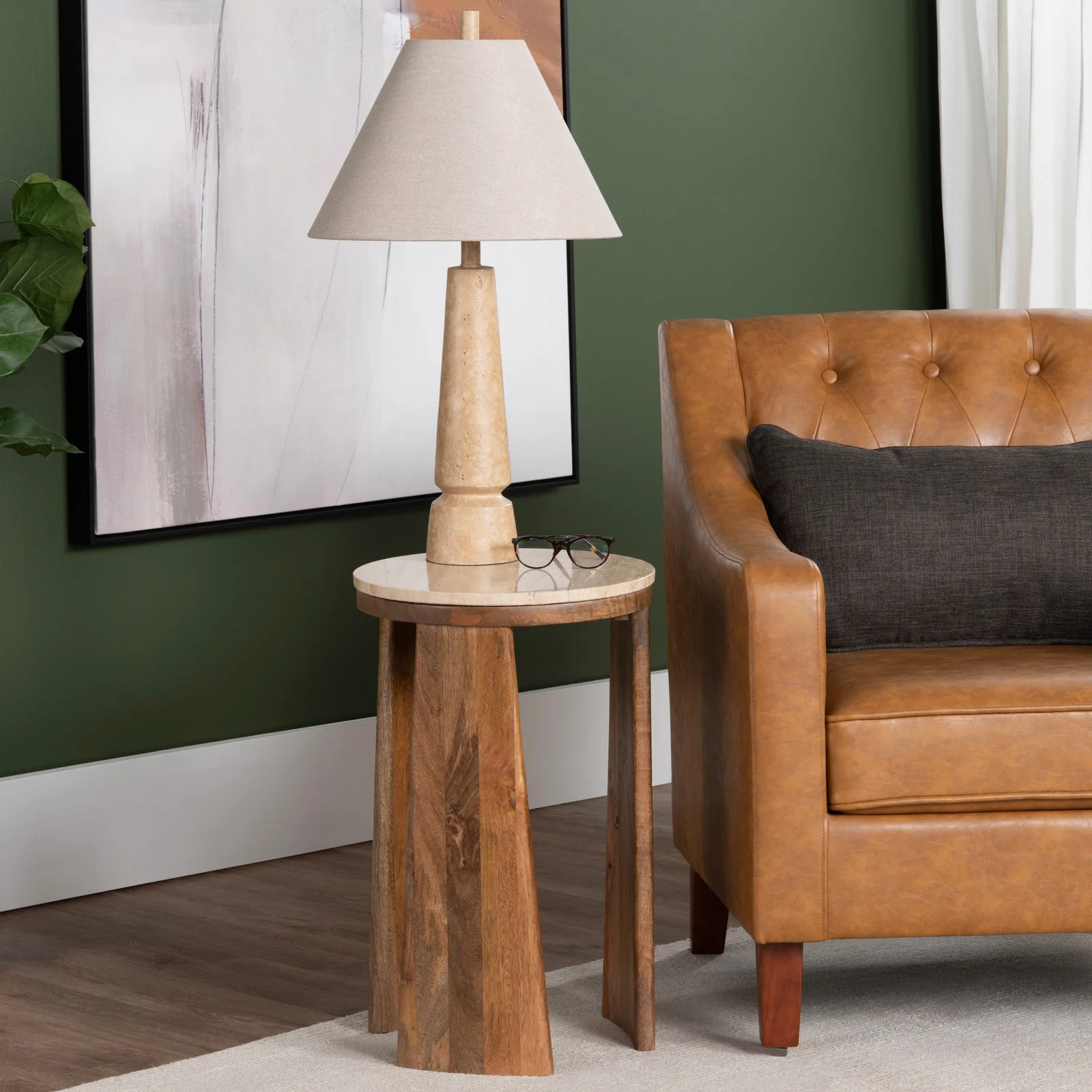 Crestview Collection Liam Modern Round Accent Table