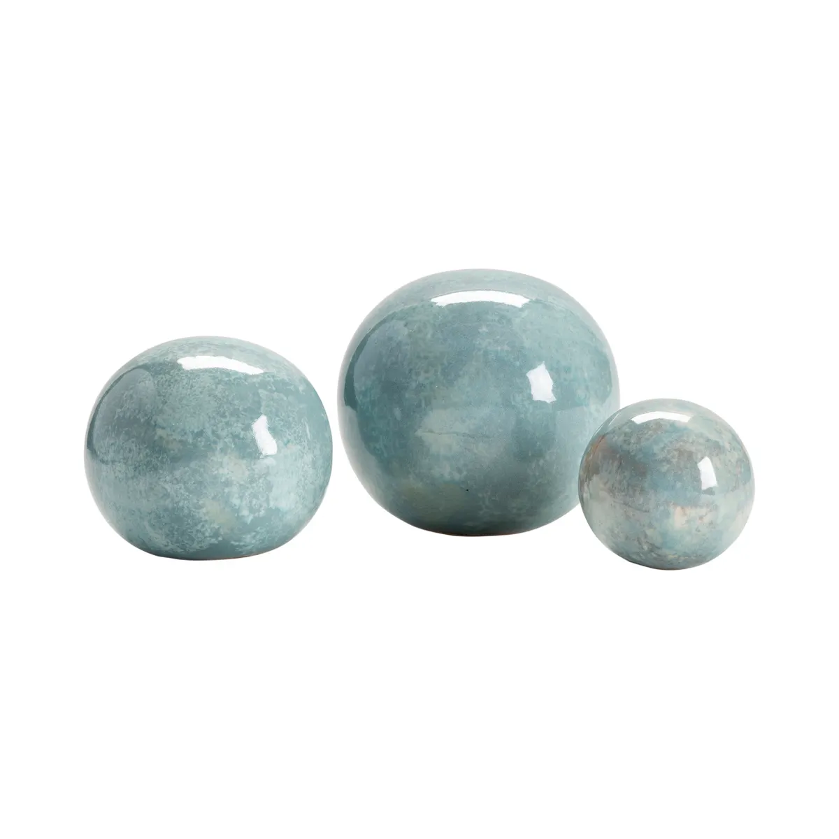 Crestview Collection Light Blue Lloyd Spheres ~ Set Of 3 - Image 4