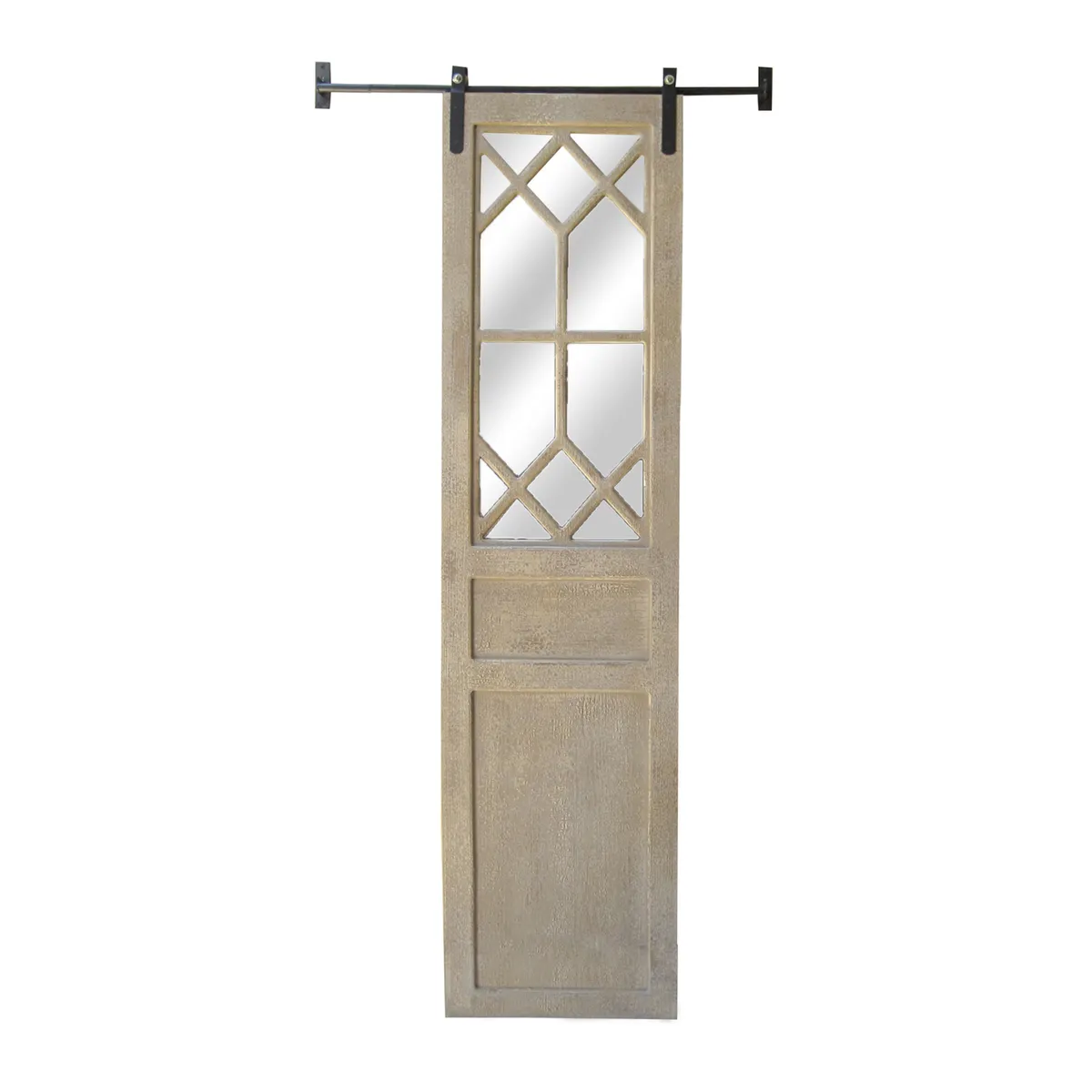 Crestview Collection Light Rustic Wooden Door Mirror