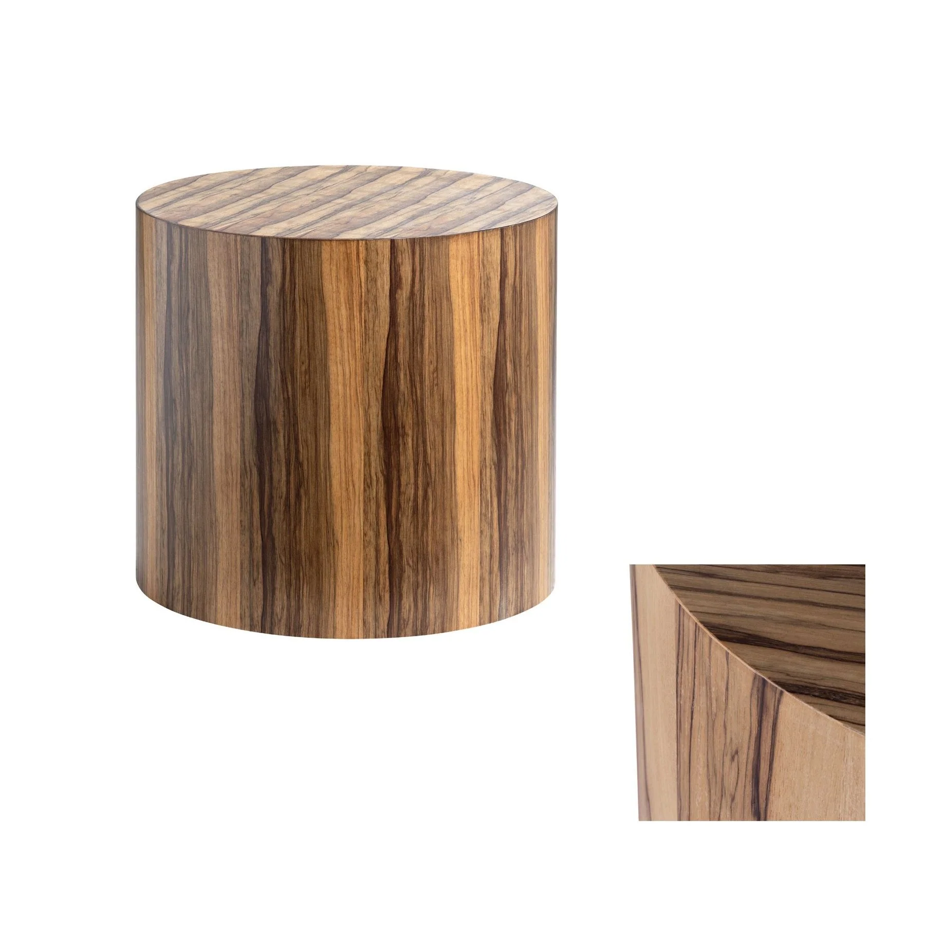 Crestview Collection Limba Organic Modern Round End Table - Image 3
